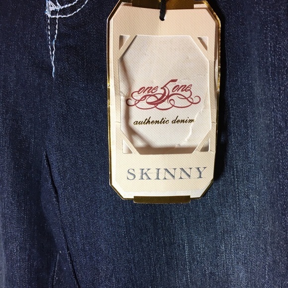 🆕 One 5 One Women’s Blue Denim Skinny Jeans - Picture 5 of 10